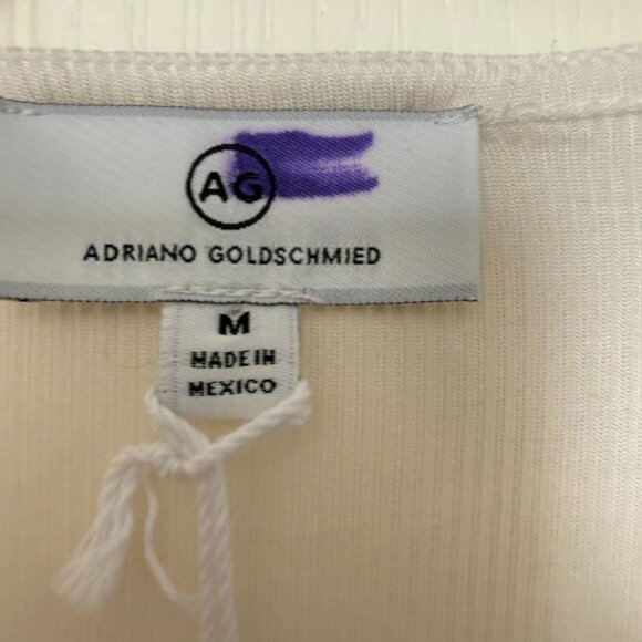 Adriano Goldschmied Lola Bodysuit Women M Ivory Dust V Neck Boho Classic NWT - Picture 3 of 6